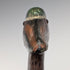 British vintage twisted black shaft walking stick with painted duckhead handle, 94cm